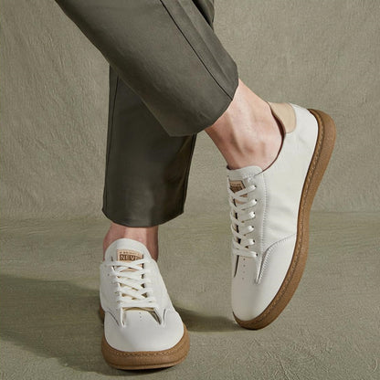 Versatile leather anti-odor casual shoes