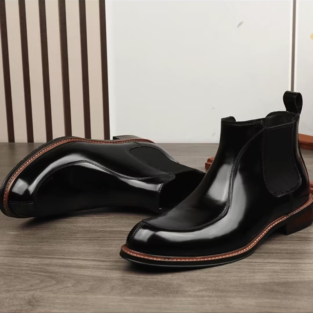 Fashionable Genuine Leather Business Casual Men's Boots