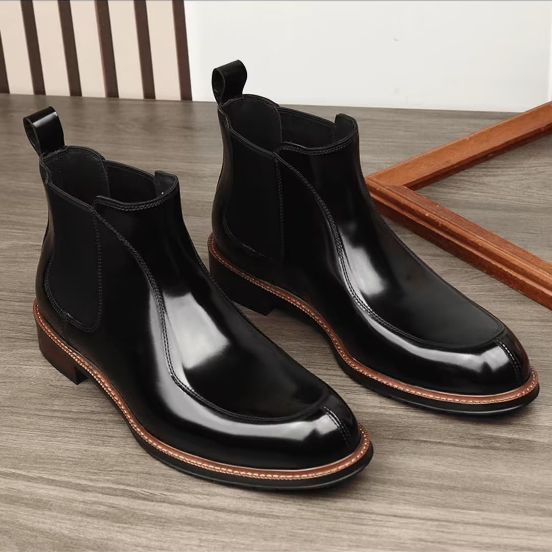 Fashionable Genuine Leather Business Casual Men's Boots