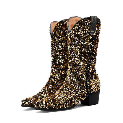 Women's Sequin Cowboy Boots