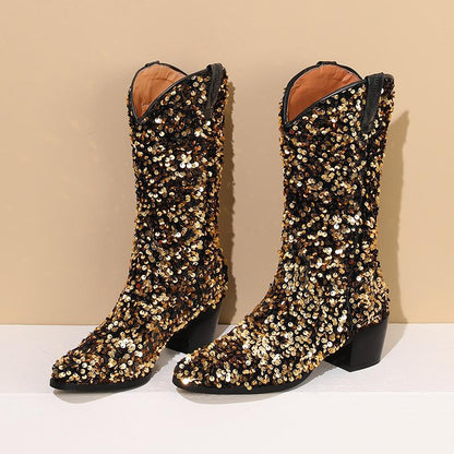 Women's Sequin Cowboy Boots