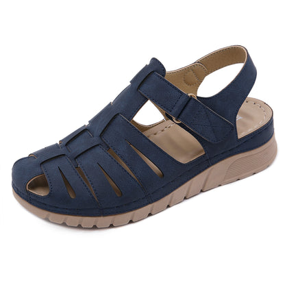 Velcro non-slip wedge heel toe shoes