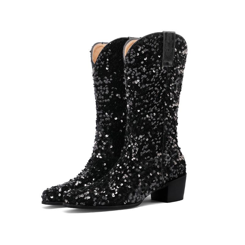 Women's Sequin Cowboy Boots