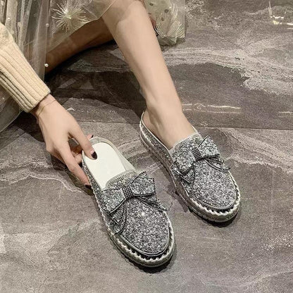 Women's Dazzle Bow Rhinestone Flat Shoes