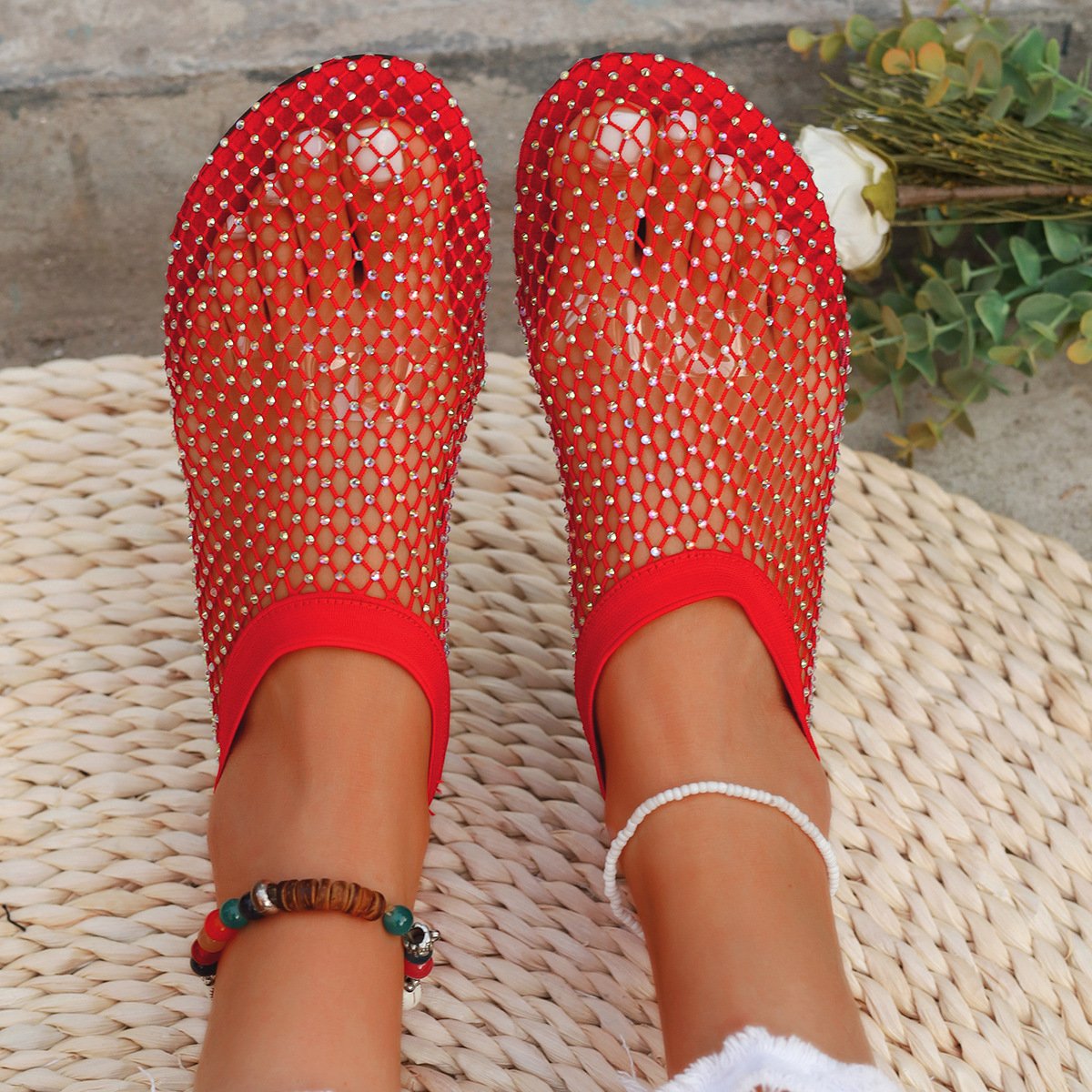 Mesh flat shoes