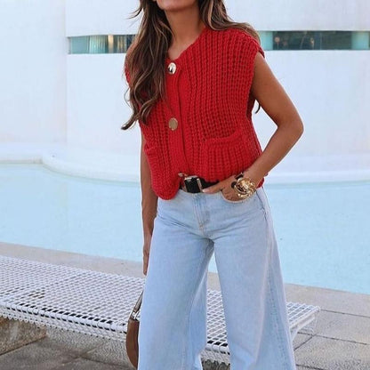 FW24 Chic Knit Vest Top