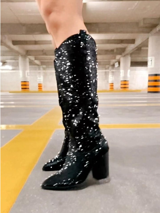 Chic Classic Sparkly Boots